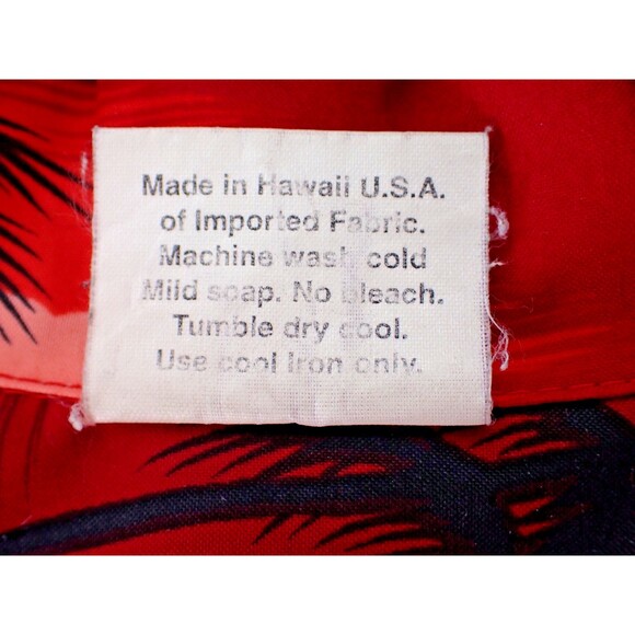 Kalena Fashions of Hawaii Mens Sz Large Hawaiian Aloha Shirt Floral Diamond Head - Picture 10 of 10